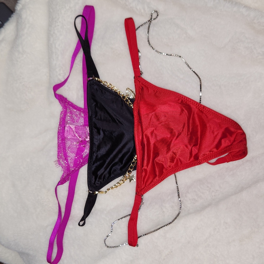 Victoria's Secret Magenta, Red and Black Panties Collection
